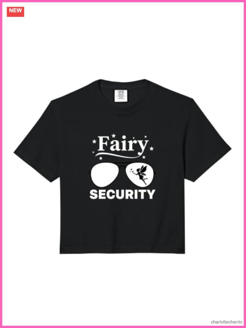 Fairy Guardian Wings Crop Top 100% Cotton Cropped Tee Boxy Fit